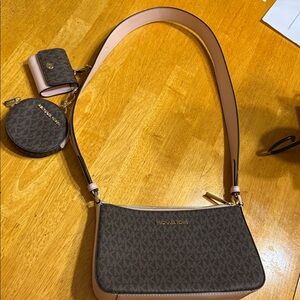 Michael Kors Brown and pink Crossbody Set